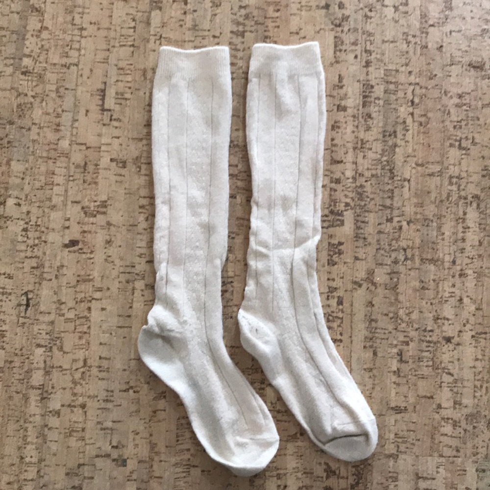 Cream wool socks